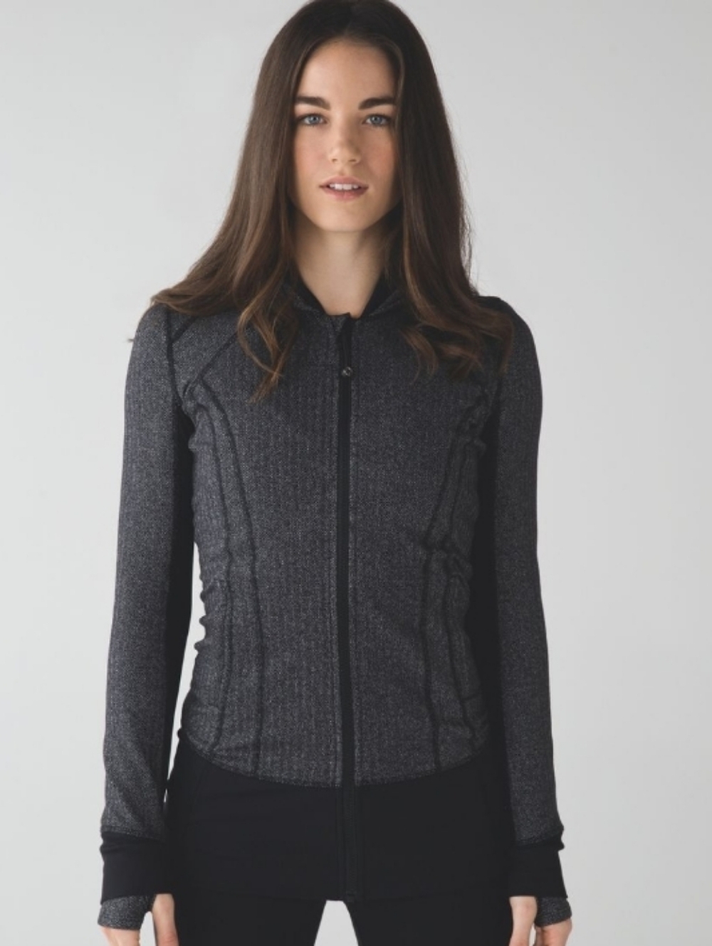 Lululemon Daily Practice Jacket In Heathered Black Grey Size 10